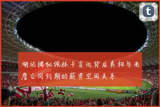 湖记揭秘佩林卡言论背后真相与老詹合同到期的薪资空间关系